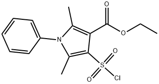 ETHYL 4-(CHLOROSULFONYL)-2,5-DIMETHYL-1-PHENYL-1H-PYRROLE-3-CARBOXYLATE Structure