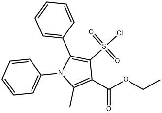 ETHYL 4-(CHLOROSULFONYL)-2-METHYL-1,5-DIPHENYL-1H-PYRROLE-3-CARBOXYLATE Structure