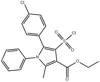 ETHYL 5-(4-CHLOROPHENYL)-4-(CHLOROSULFONYL)-2-METHYL-1-PHENYL-1H-PYRROLE-3-CARBOXYLATE, 97 Structure