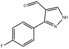 3-(4-FLUOROPHENYL)-1H-PYRAZOLE-4-CARBALDEHYDE 구조식 이미지