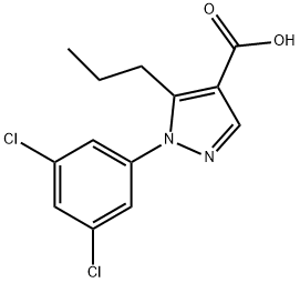 1-(3,5-DICHLOROPHENYL)-5-PROPYL-1H-PYRAZOLE-4-CARBOXYLIC ACID Structure