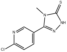 5-(6-CHLORO-3-PYRIDYL)-4-METHYL-4H-1,2,4-TRIAZOLE-3-THIOL 구조식 이미지