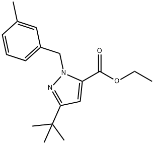 ETHYL 3-(TERT-BUTYL)-1-(3-METHYLBENZYL)-1H-PYRAZOLE-5-CARBOXYLATE 구조식 이미지