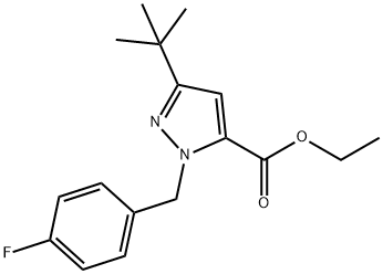 ETHYL 3-(TERT-BUTYL)-1-(4-FLUOROBENZYL)-1H-PYRAZOLE-5-CARBOXYLATE Structure