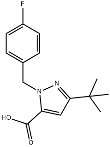 3-(TERT-BUTYL)-1-(4-FLUOROBENZYL)-1H-PYRAZOLE-5-CARBOXYLIC ACID Structure