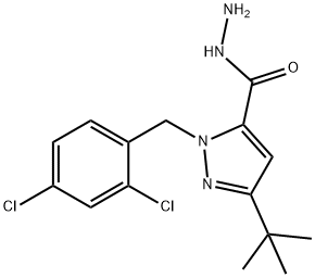 3-(TERT-BUTYL)-1-(2,4-DICHLOROBENZYL)-1H-PYRAZOLE-5-CARBOHYDRAZIDE Structure