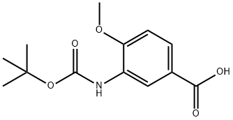 Benzoic acid, 3-[[(1,1-dimethylethoxy)carbonyl]amino]-4-methoxy- (9CI) Structure