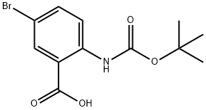Benzoic acid, 5-bromo-2-[[(1,1-dimethylethoxy)carbonyl]amino]- (9CI) 구조식 이미지