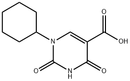 1-사이클로헥실-2,4-디옥소-피리미딘-5-카복실산 구조식 이미지