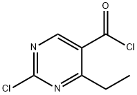 5-Pyrimidinecarbonyl chloride, 2-chloro-4-ethyl- (9CI) Structure