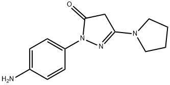 1-(4-Aminophenyl)-3-(1-pyrrolidino)-5-pyrazolone 구조식 이미지