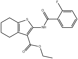 ethyl 2-[(2-fluorobenzoyl)amino]-4,5,6,7-tetrahydro-1-benzothiophene-3-carboxylate Structure