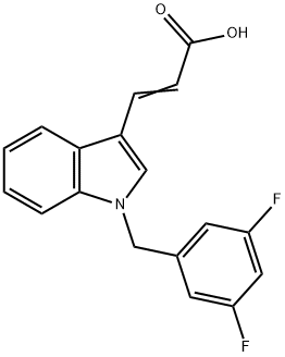 3-[1-(3,5-DIFLUOROBENZYL)-1H-INDOL-3-YL]ACRYLIC ACID Structure