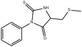 (5R)-5-[(Methylthio)methyl]-3-phenyl-2-thioxoimidazolidin-4-one 구조식 이미지