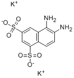 1,3-NAPHTHALENEDISULFONIC ACID, 5,6-DIAMINO-, DIPOTASSIUM SALT 구조식 이미지