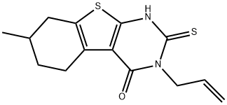 3-ALLYL-2-MERCAPTO-7-METHYL-5,6,7,8-TETRAHYDRO-3H-BENZO[4,5]THIENO[2,3-D]PYRIMIDIN-4-ONE Structure