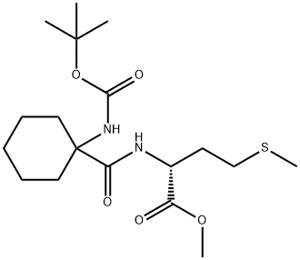 D-Methionine, N-[[1-[[(1,1-dimethylethoxy)carbonyl]amino]cyclohexyl]carbonyl]-, methyl ester (9CI) Structure