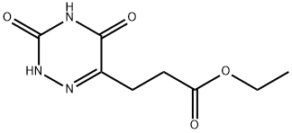 1,2,4-Triazine-6-propanoic acid, 2,3,4,5-tetrahydro-3,5-dioxo-, ethyl ester (9CI) Structure