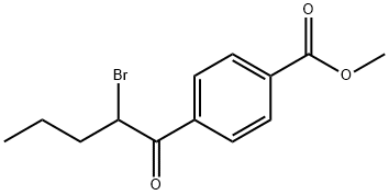 4-(2-BROMO-PENTANOYL)-벤조산메틸에스테르 구조식 이미지