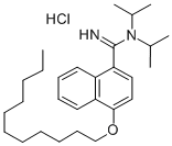 N,N-Diisopropyl-4-(undecyloxy)-1-naphthamidine monohydrochloride Structure