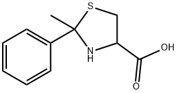 2-METHYL-2-PHENYL-4-THIAZOLIDINE CARBOXYLIC ACID Structure