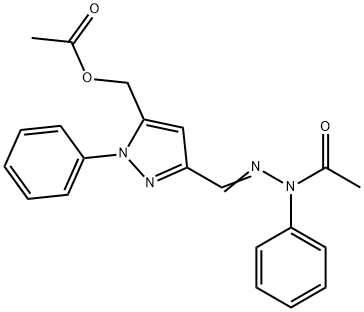 [[5-[(Acetyloxy)methyl]-1-phenyl-1H-pyrazol-3-yl]methylene]phenylhydrazide acetic acid Structure