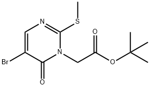 tert-Butyl (5-Bromo-2-(methylthio)-6-oxopyrimidin-1-yl)acetate Structure