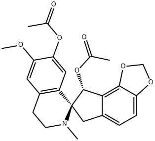 (7S,8R)-3',4',6,8-Tetrahydro-6'-methoxy-2'-methylspiro[7H-indeno[4,5-d]-1,3-dioxole-7,1'(2'H)-isoquinoline]-7',8-diol diacetate 구조식 이미지