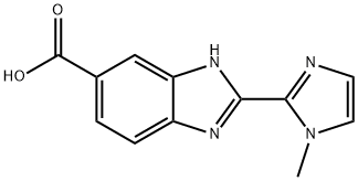 2-(1-Methyl-1H-imidazol-2-yl)-1H-benzimidazole-5-carboxylic acid 구조식 이미지