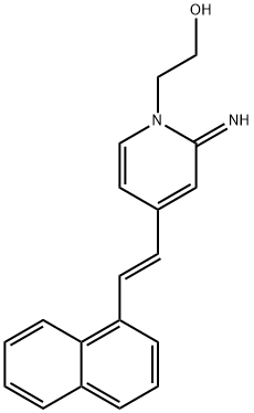 1,2-dihydro-2-imino-4-(1-naphthylvinyl)-1-pyridineethanol Structure