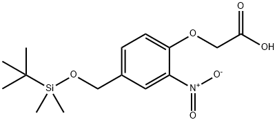 2-[4-(TERT-BUTYLDIMETHYLSILYLOXYMETHYL)-2-NITROPHENOXY]ACETIC ACID Structure