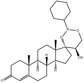 (20R)-17,21-[(Cyclohexylboranediyl)bisoxy]-20-hydroxypregn-4-en-3-one Structure