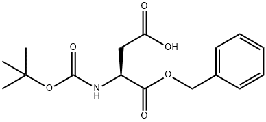 Boc-L-aspartic acid 1-benzyl ester Structure