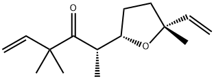 2-(5-Ethenyltetrahydro-5-methylfuran-2-yl)-4,4-dimethyl-5-hexen-3-one 구조식 이미지