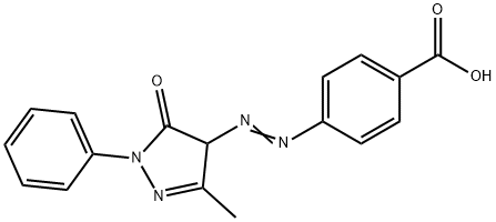 4-[(4,5-dihydro-3-methyl-5-oxo-1-phenyl-1H-pyrazol-4-yl)azo]benzoic acid 구조식 이미지