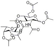 2-아세트아미도-2-데옥시-3-O-(α-L-푸코피라노실)-D-글루코피라노스펜타아세테이트 구조식 이미지