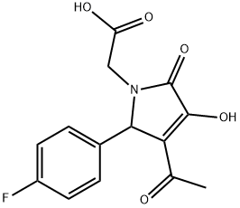 [3-ACETYL-2-(4-FLUORO-PHENYL)-4-HYDROXY-5-OXO-2,5-DIHYDRO-PYRROL-1-YL]-ACETIC ACID Structure