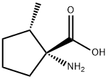 Cyclopentanecarboxylic acid, 1-amino-2-methyl-, (1R,2S)- (9CI) Structure