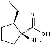 Cyclopentanecarboxylic acid, 1-amino-2-ethyl-, (1S,2R)- (9CI) Structure