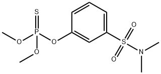 m-하이드록시-N,N-디메틸벤젠술폰아미드O,O-디메틸포스포로티오에이트 구조식 이미지