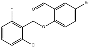5-BROMO-2-[(2-CHLORO-6-FLUOROBENZYL)OXY]BENZALDEHYDE Structure