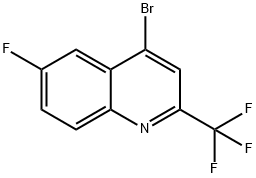 4-BROMO-6-FLUORO-2-(TRIFLUOROMETHYL)QUINOLINE Structure