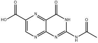 2-Acetylamino-3,4-dihydro-4-oxopteridine-6-carboxylic acid Structure