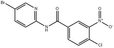 N-(5-bromo-pyridin-2-yl)-4-chloro-3-nitro-benzamide 구조식 이미지