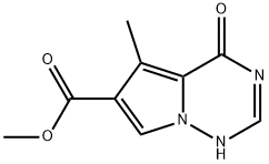 Methyl 5-methyl-4-oxo-1,4-dihydropyrrolo[2,1-f][1,2,4]triazine-6-carboxylate 구조식 이미지