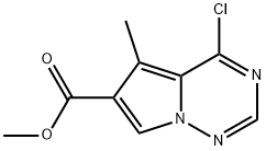 4-Chloro-5-methylpyrrolo[2,1-f][1,2,4]triazine-6-carboxylic acid methyl ester Structure