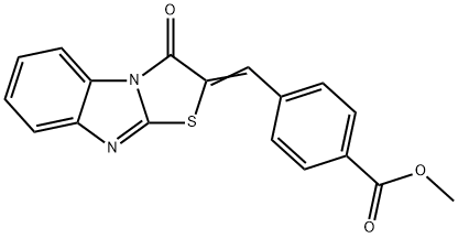 methyl 4-[(3-oxo[1,3]thiazolo[3,2-a]benzimidazol-2(3H)-ylidene)methyl]benzoate 구조식 이미지