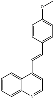 퀴놀린,4-[2-(4-메톡시페닐)에테닐]-,(E)- 구조식 이미지