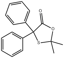 2,2-Dimethyl-4,4-diphenyl-1,3-oxathiolan-5-one Structure