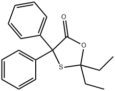 2,2-Diethyl-4,4-diphenyl-1,3-oxathiolan-5-one Structure